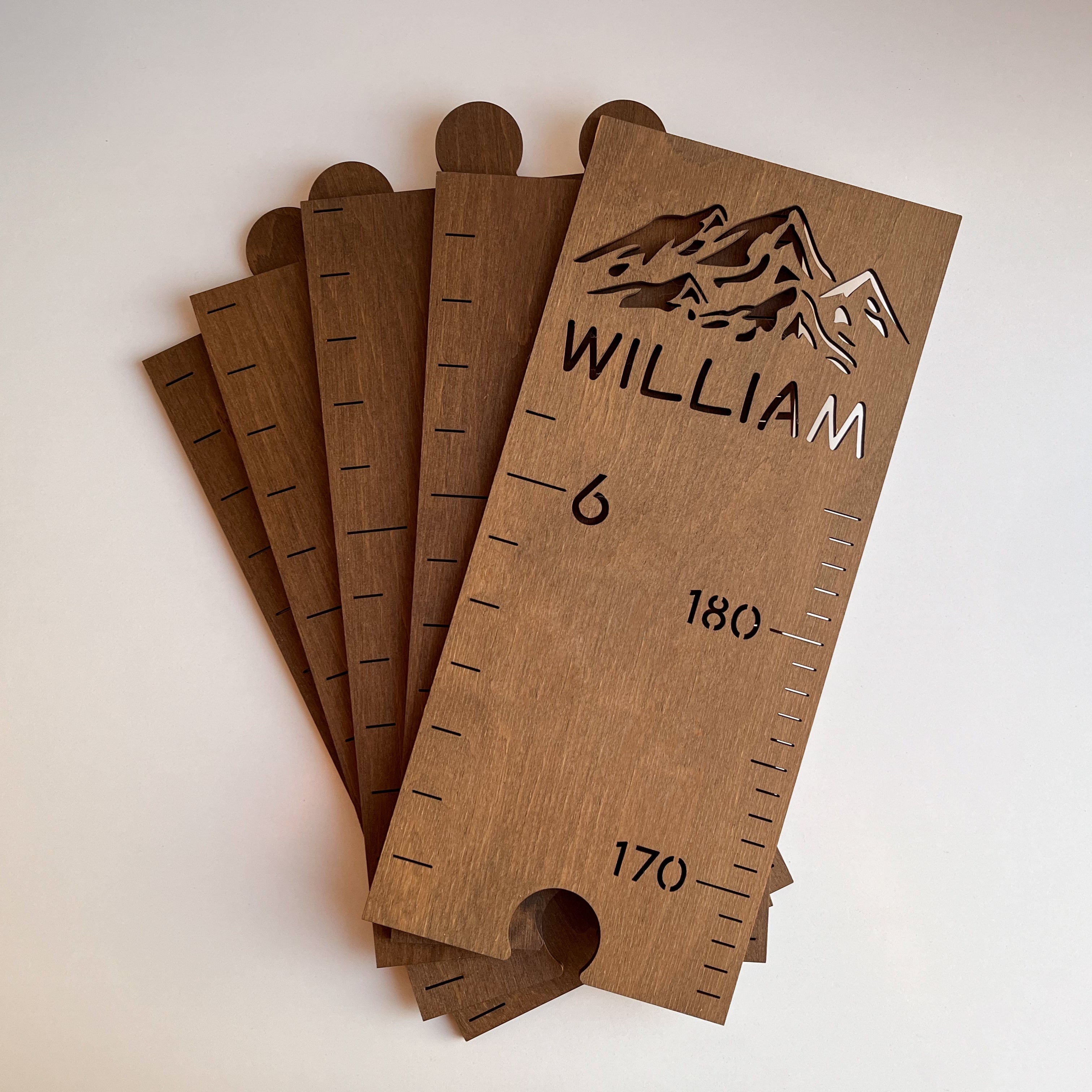 Wooden Height Chart with Cutout – Personalized Growth Ruler for Kids