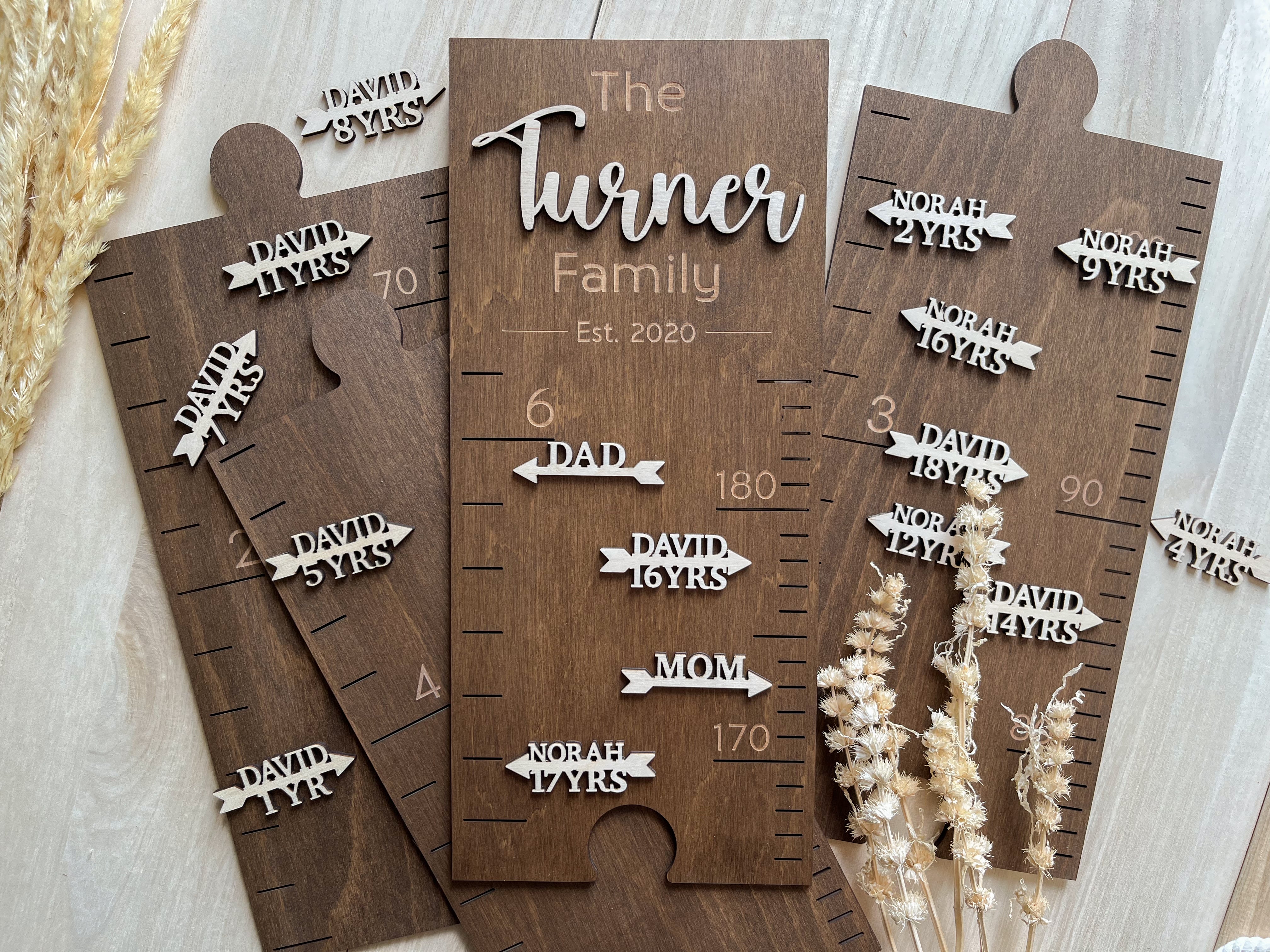 Personalized Growth Chart Markers – Custom Name Arrows for Height Ruler