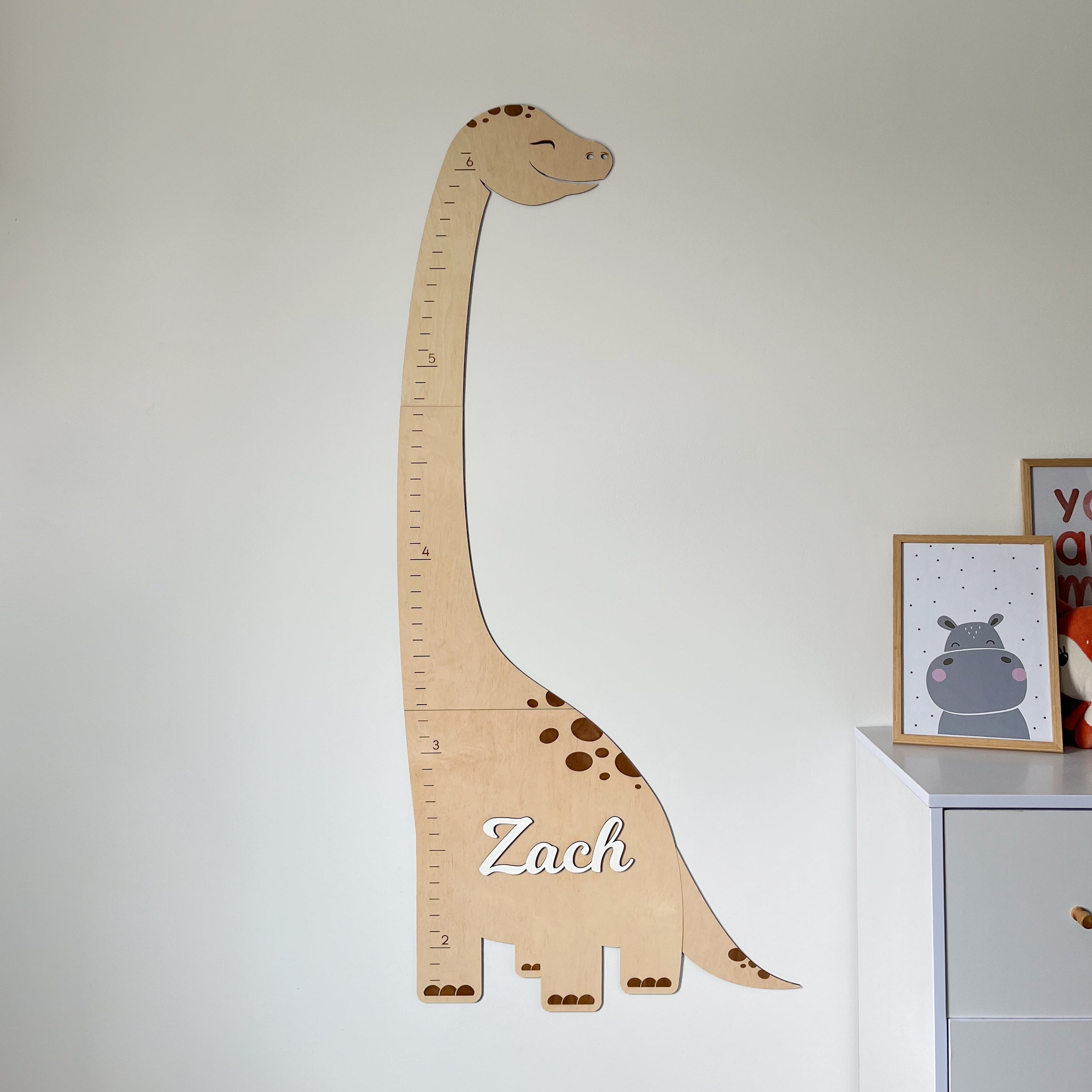 Personalized Dinosaur Growth Chart – Diplodocus Height Ruler for Kid