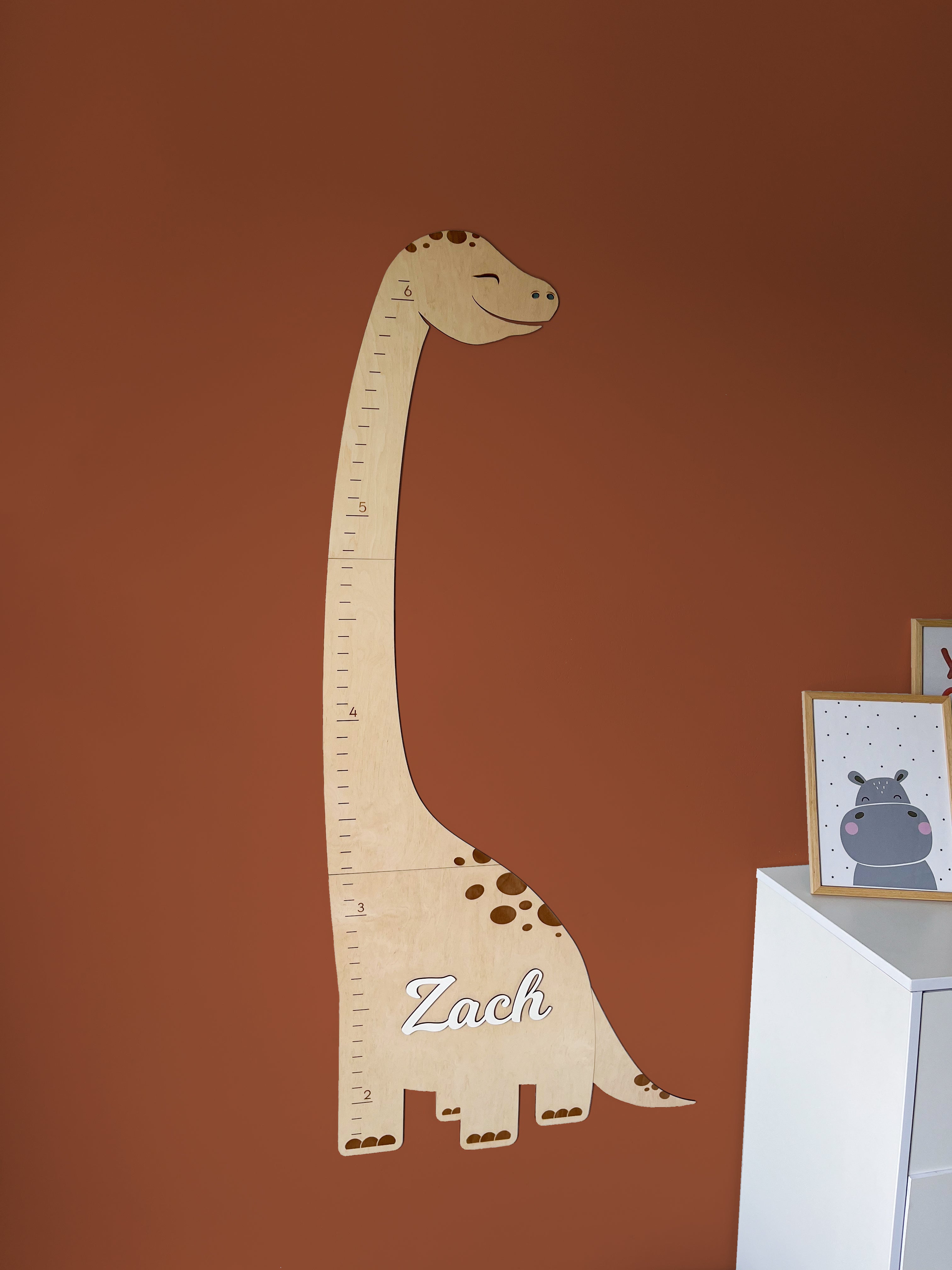 Personalized Dinosaur Growth Chart – Diplodocus Height Ruler for Kid