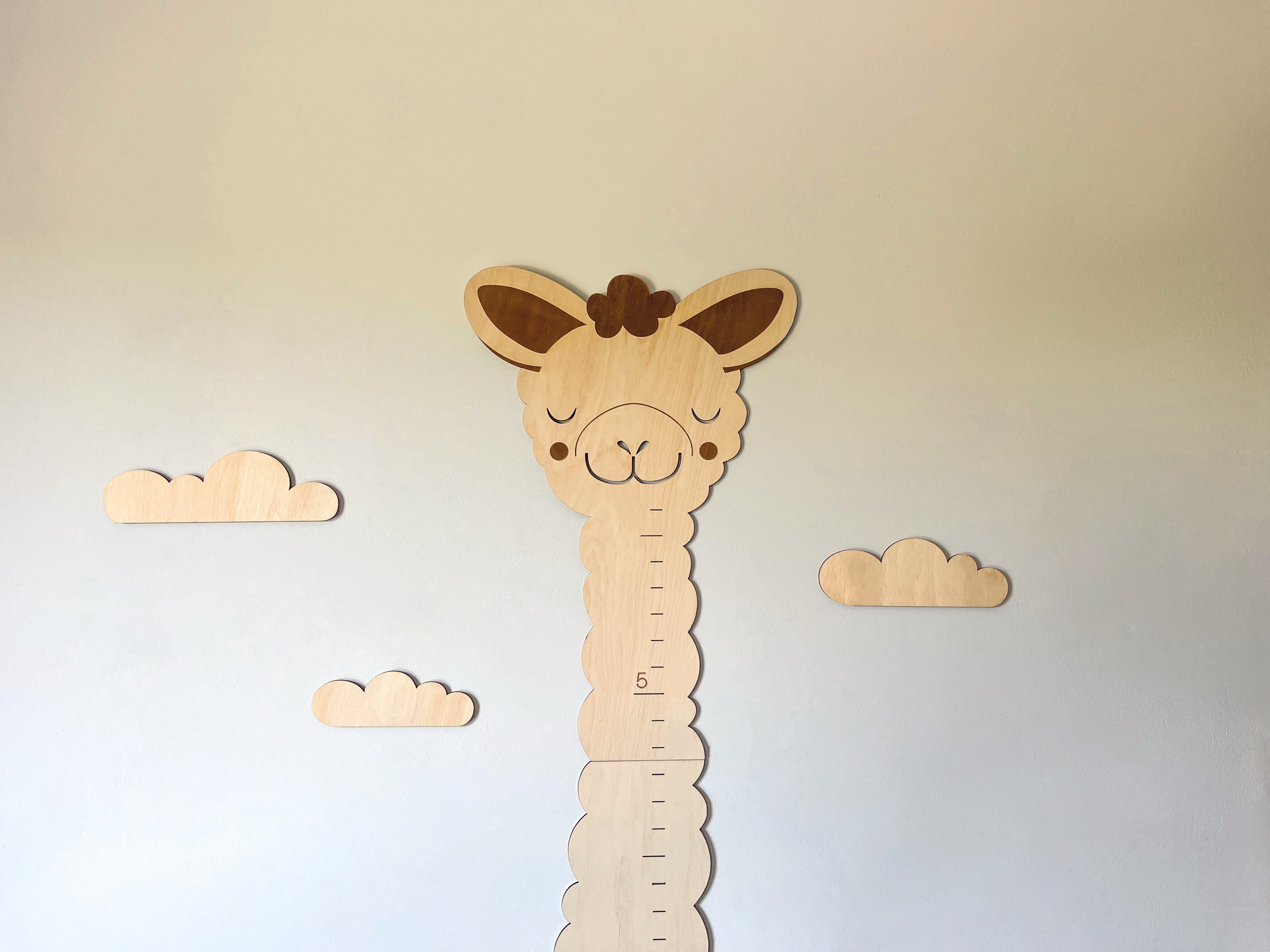 Llama Growth Chart – Personalized Height Ruler for Kids’ Room