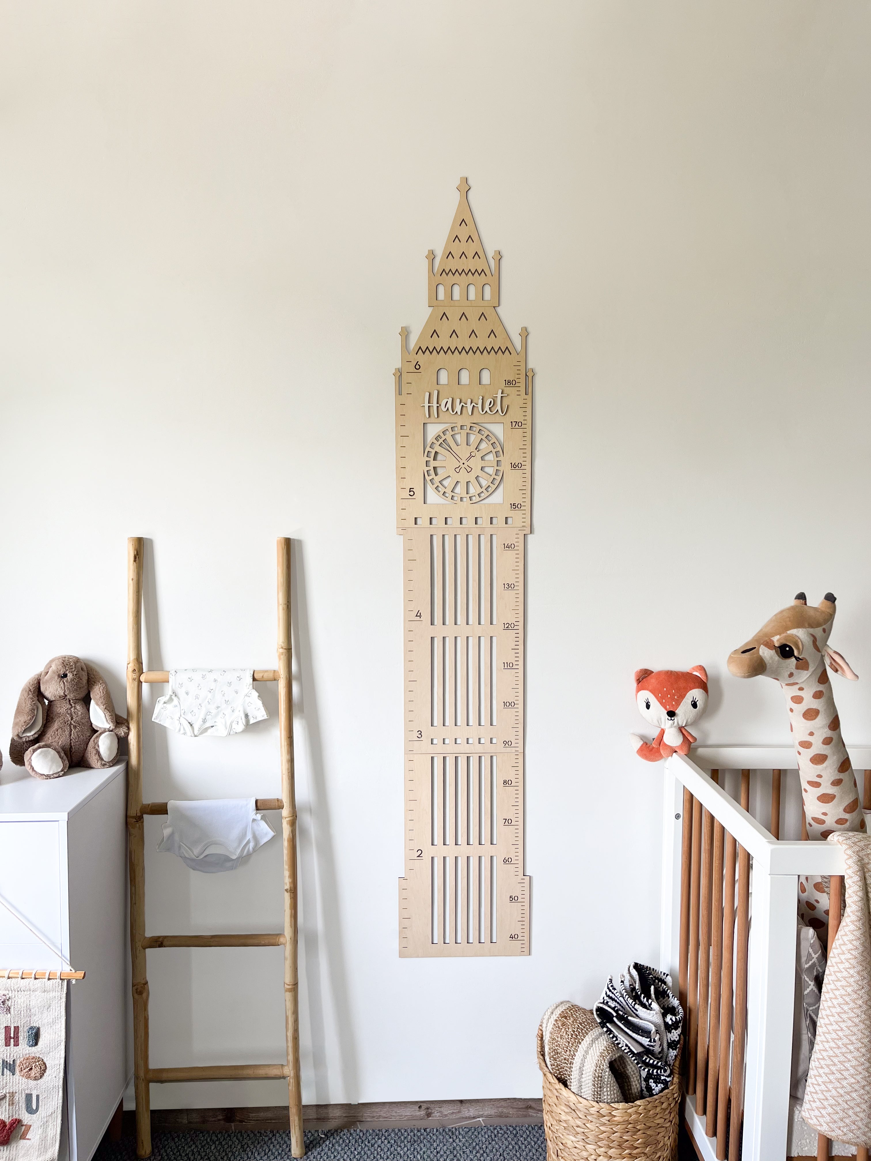 Big Ben Growth Chart – Unique Personalized Height Ruler for Kids' Room & Nursery Decor