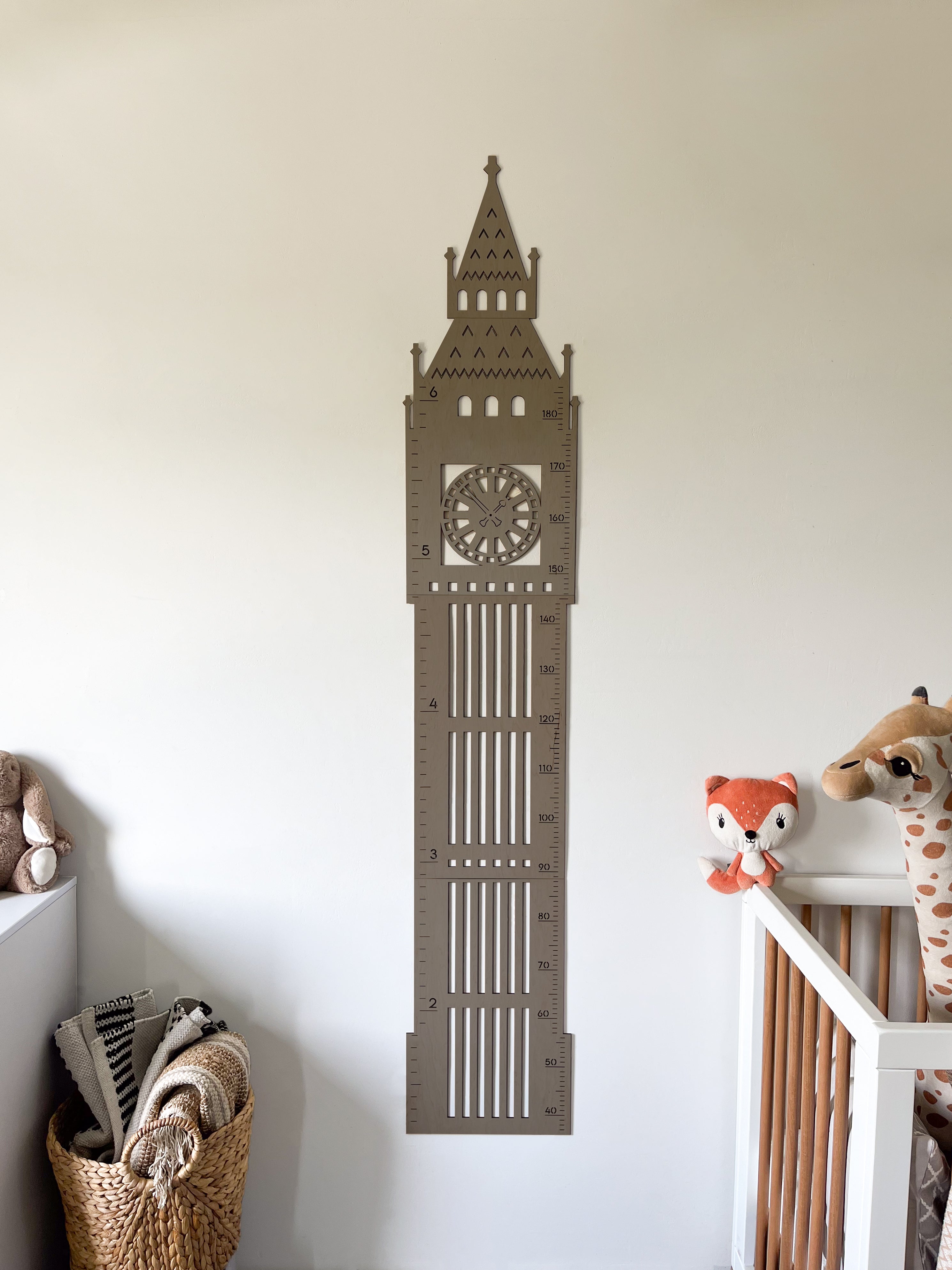 Big Ben Growth Chart – Unique Personalized Height Ruler for Kids' Room & Nursery Decor