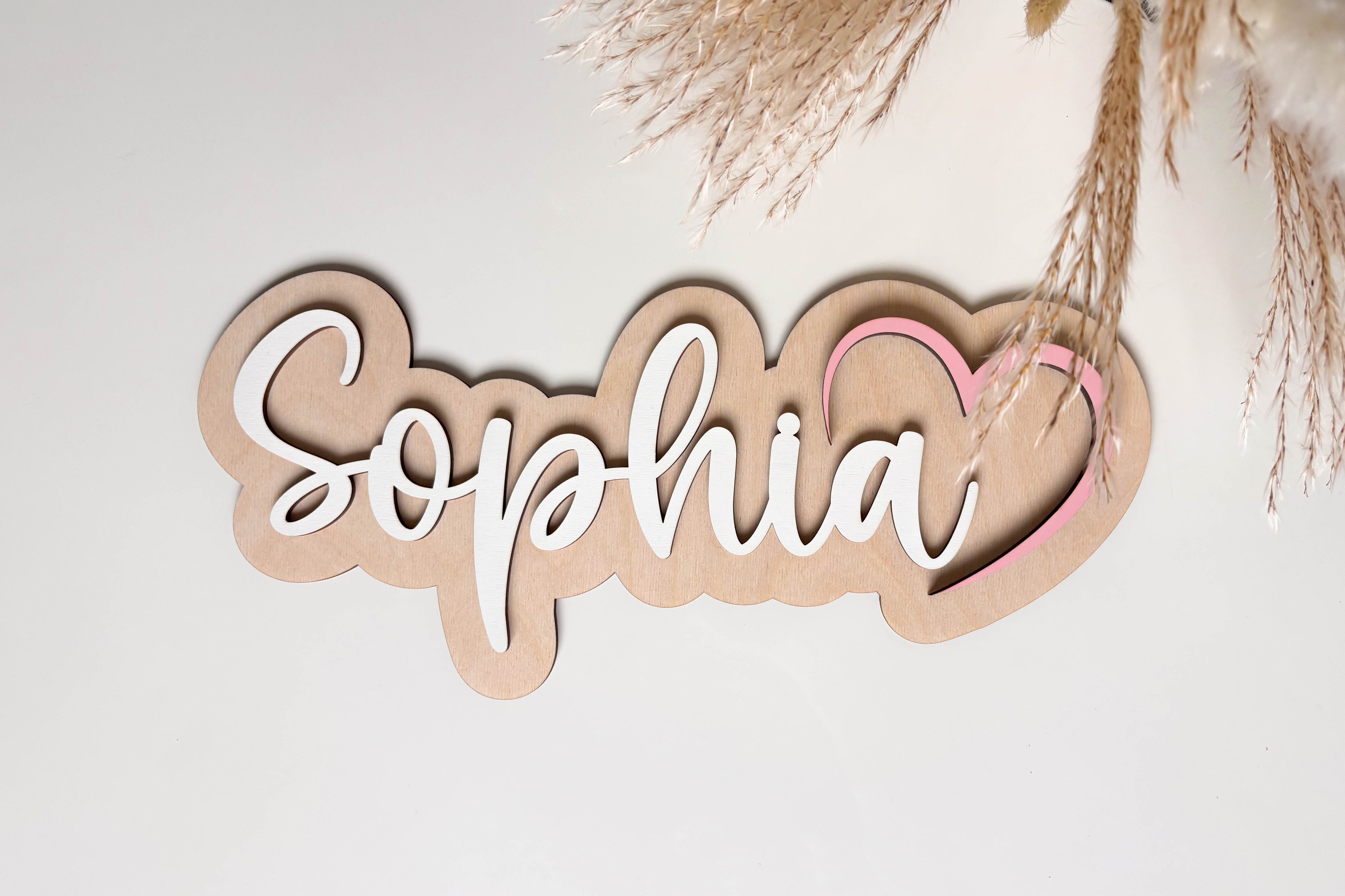 Personalized Wooden Name Sign – Custom 3D Nursery Wall Decor for Baby Boy or Girl | Wooden Letters for Kids Room