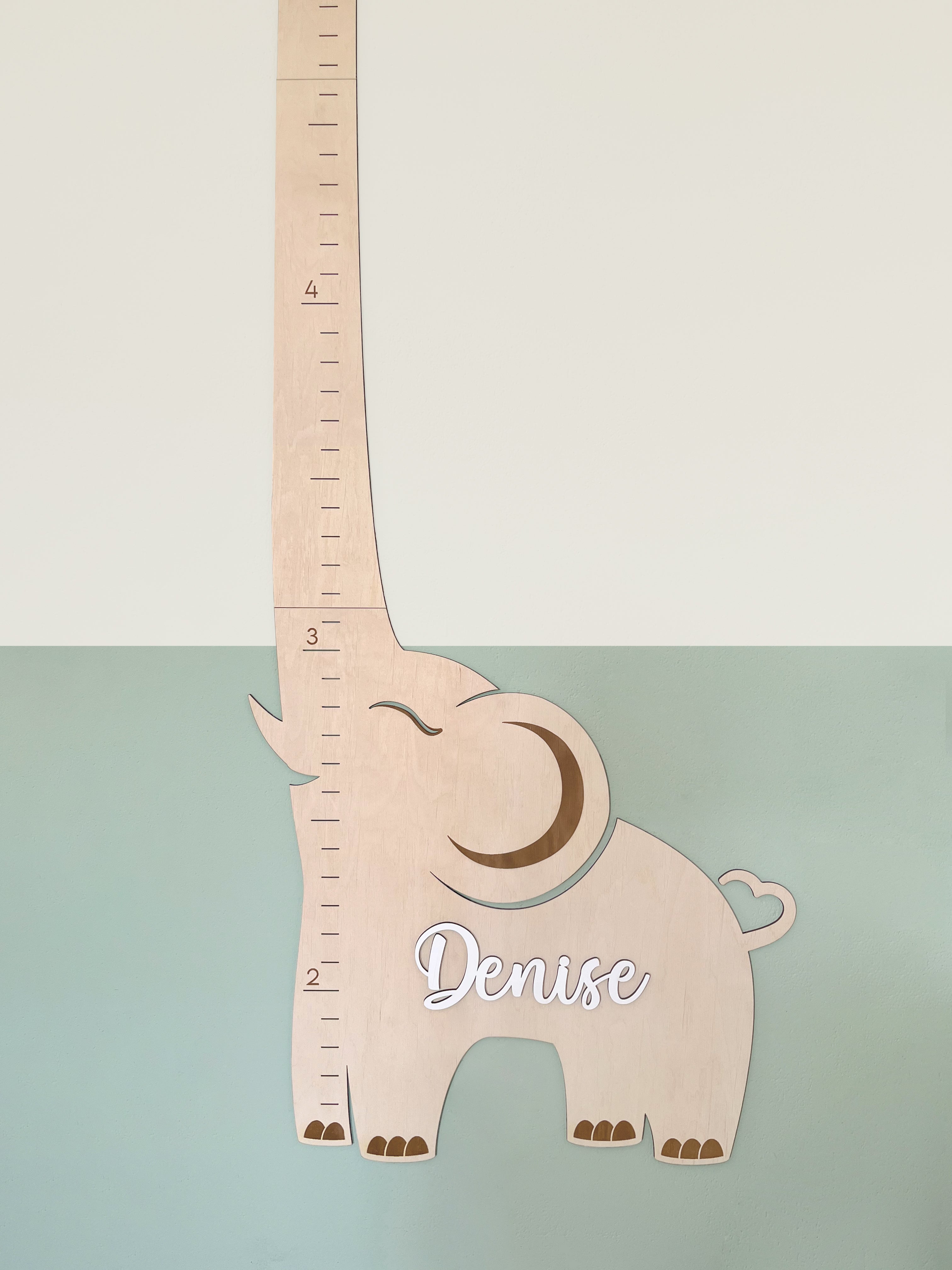Elephant Height Chart for Kids – Cute Growth Ruler for Boys & Girls