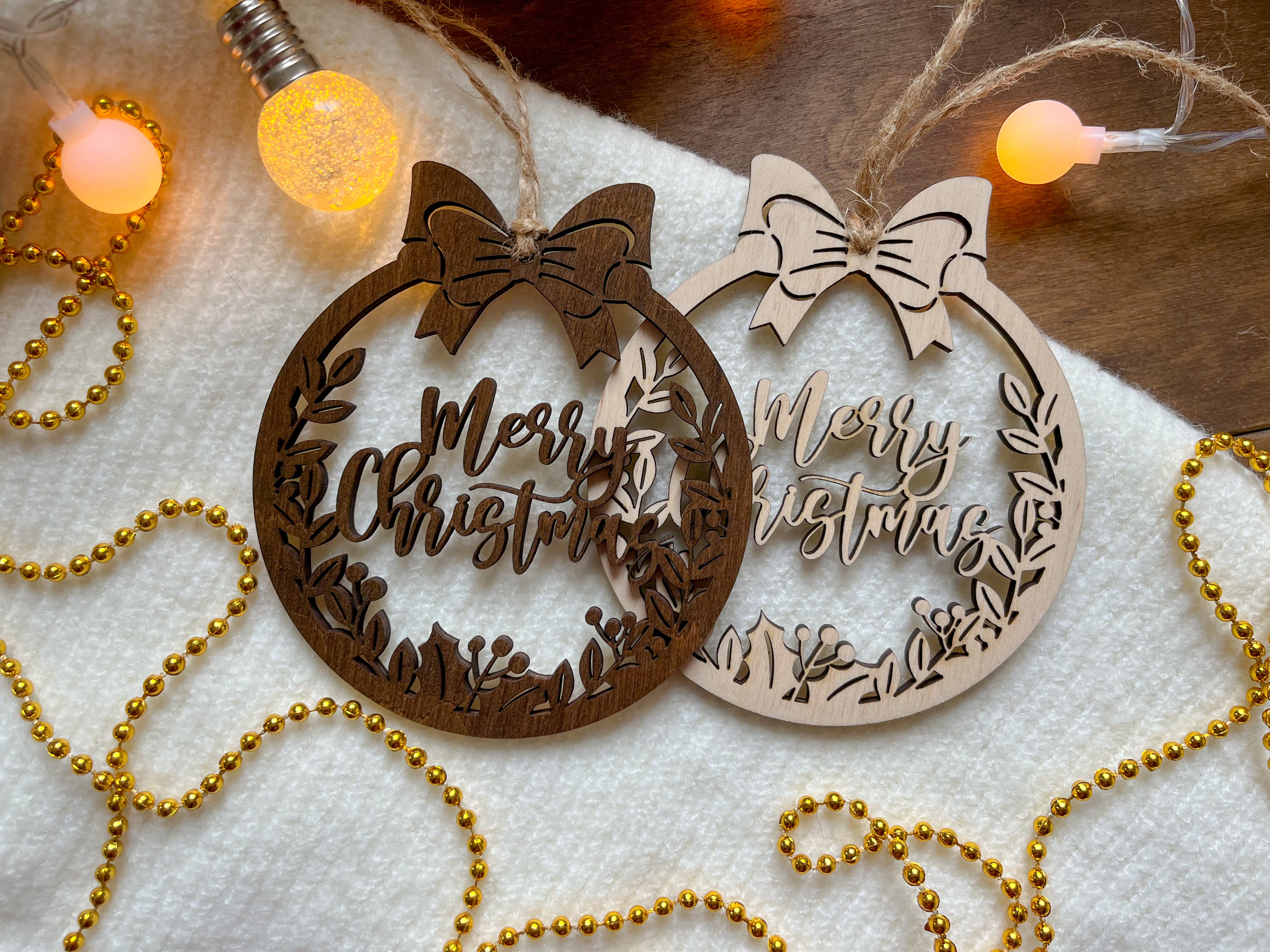 Custom Christmas tree Decor Christmas Bauble Wood Xmas decor Personalized Christmas Ornaments Christmas Balls Name