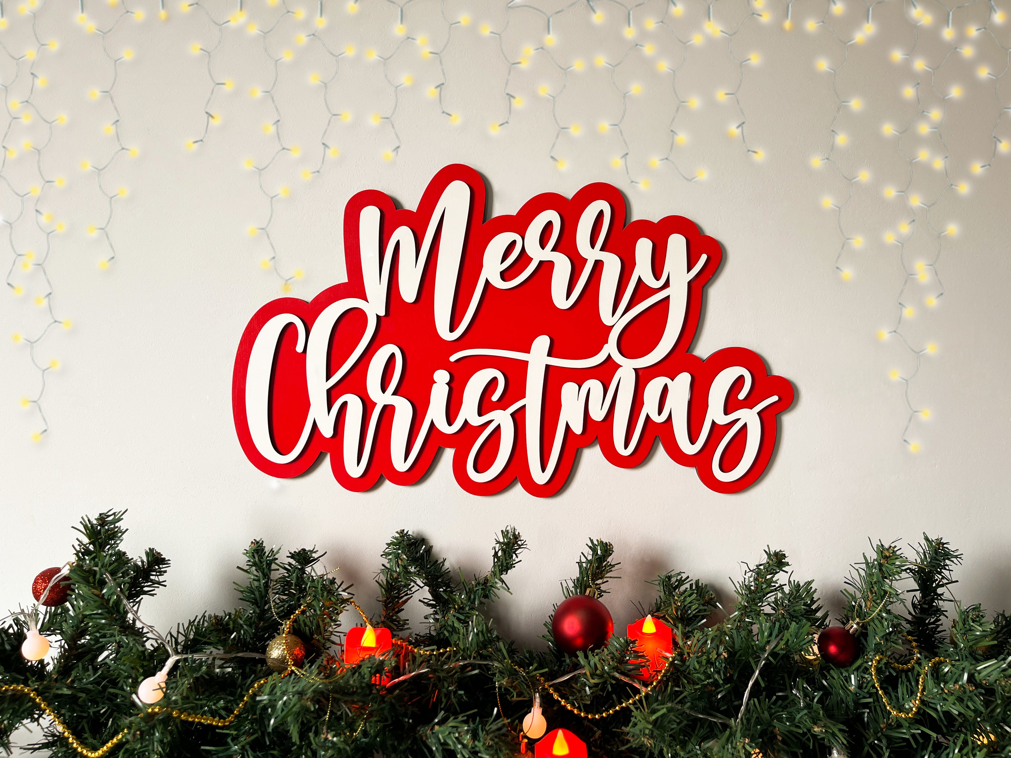 Wooden Merry Christmas Christmas Ornament Decoration Merry Christmas Plaque Christmas Decor Merry Christmas Sign